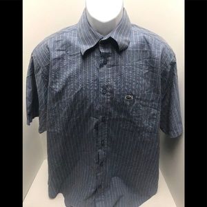 LACOSTE Mens XL Shirt Button Up Short Sleeve